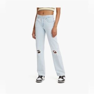 Levi's Women's Low Pro Jeans Light Blue Distressed Women’s Size 29